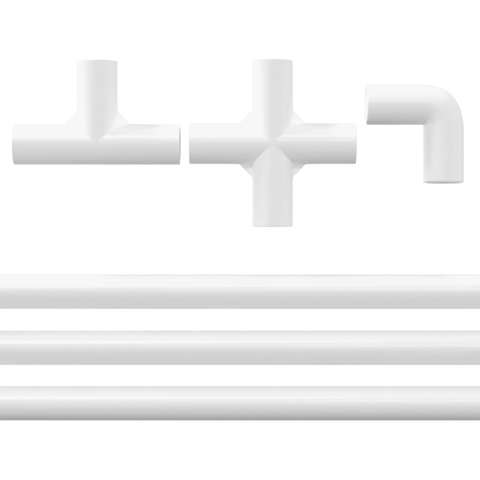 Vidaxxl tuyau PVC 2 pcs blanc 12,2 x 1,8 x 500 mm pp et pe
