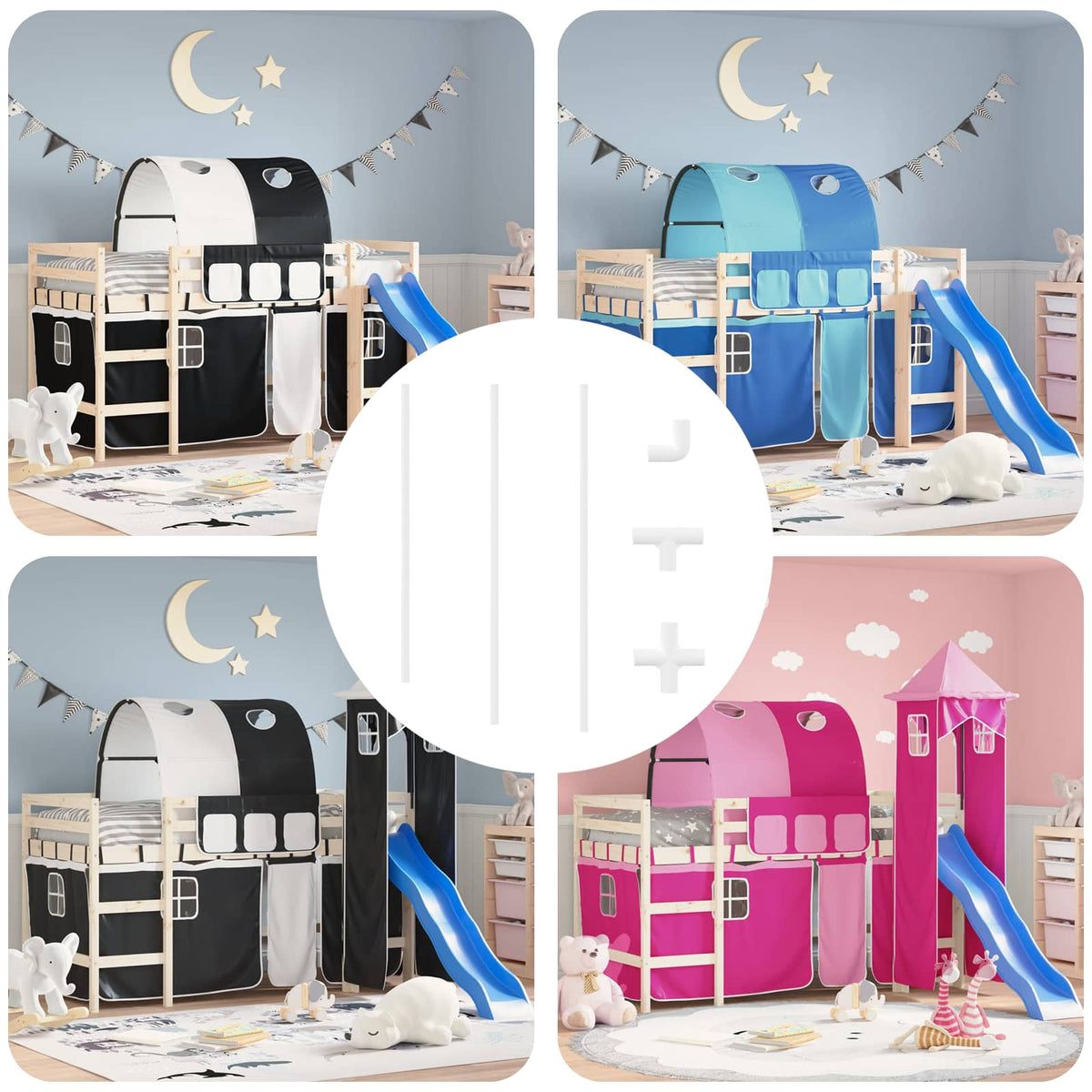 Vidaxxl tuyau pvc 29 pcs blanc pp et pe
