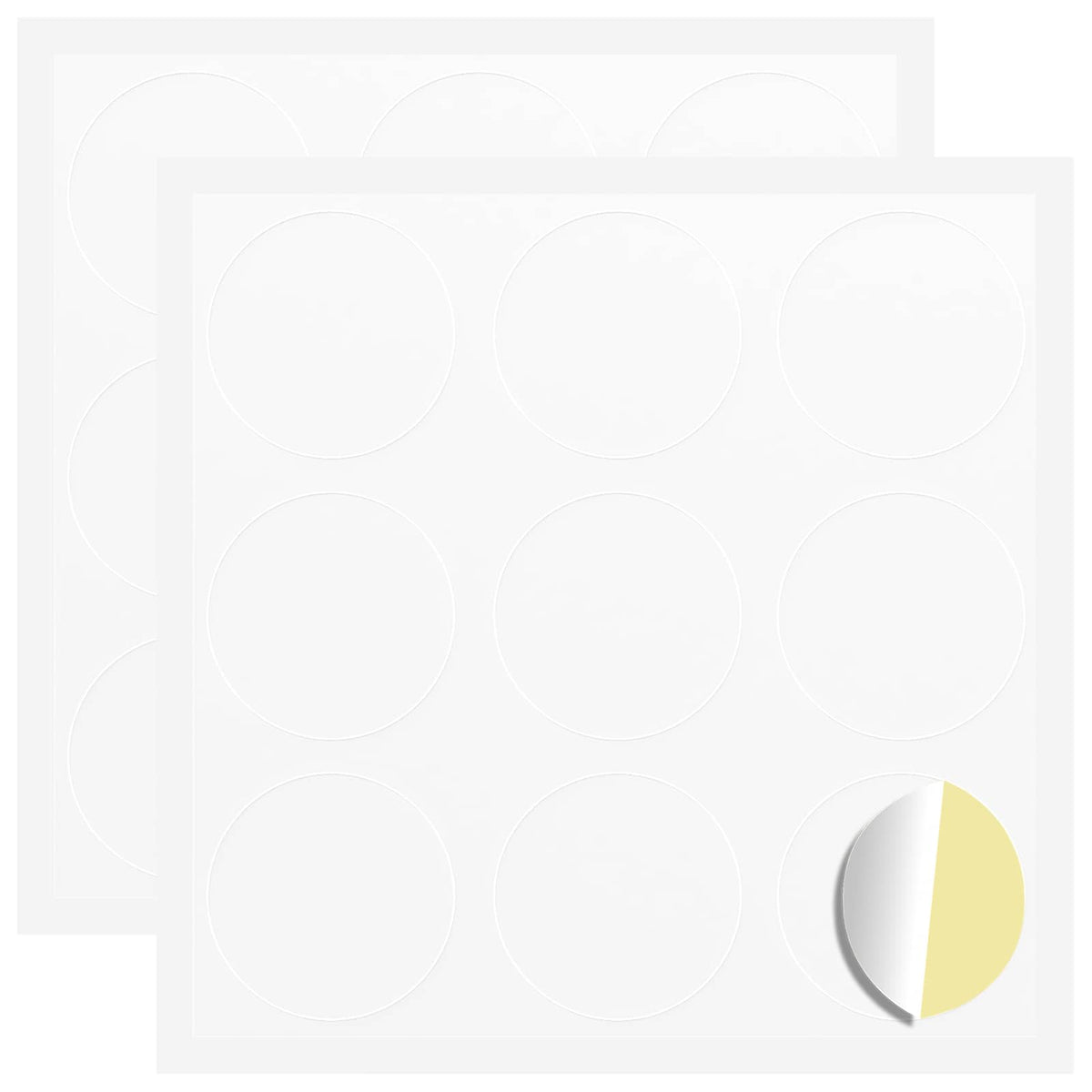 VidaXL autocollant 2 pcs blanc ø 20 x 0,5 mm papier