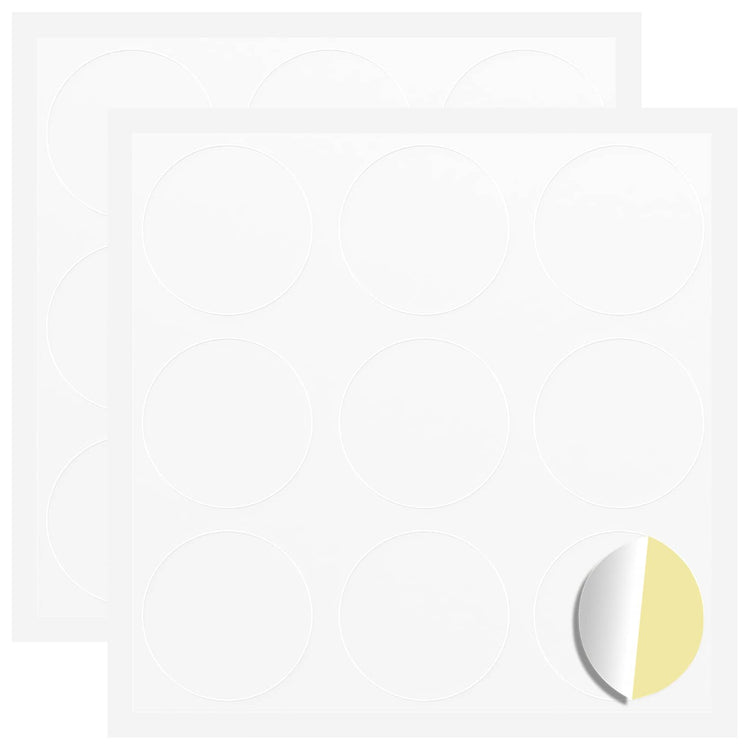 VidaXL autocollant 2 pcs blanc ø 20 x 0,5 mm papier