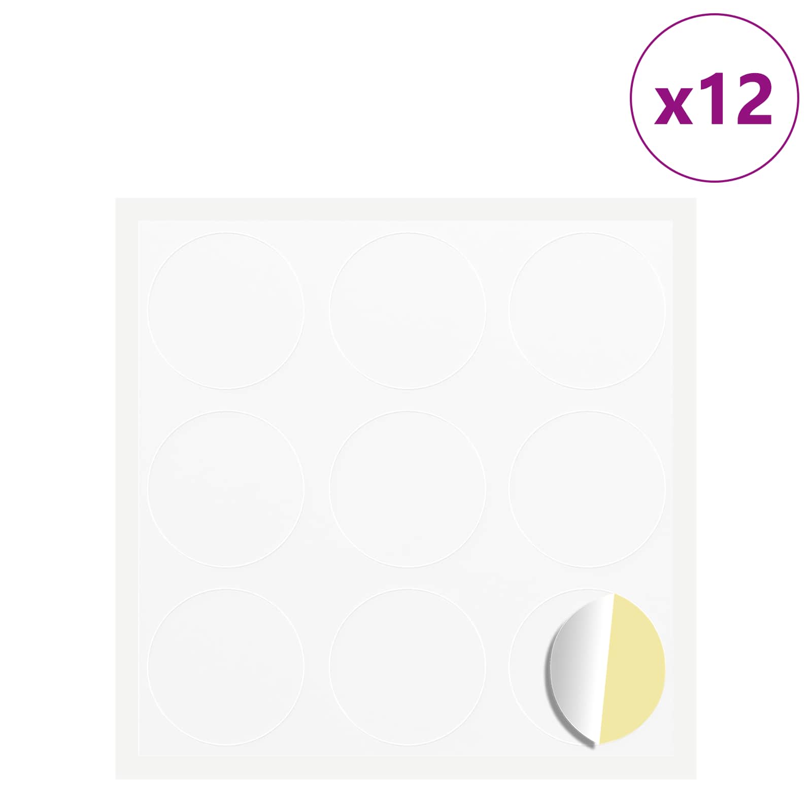 Vidaxx autocollant 12 pcs blanc ø 20 x 0,5 mm papier