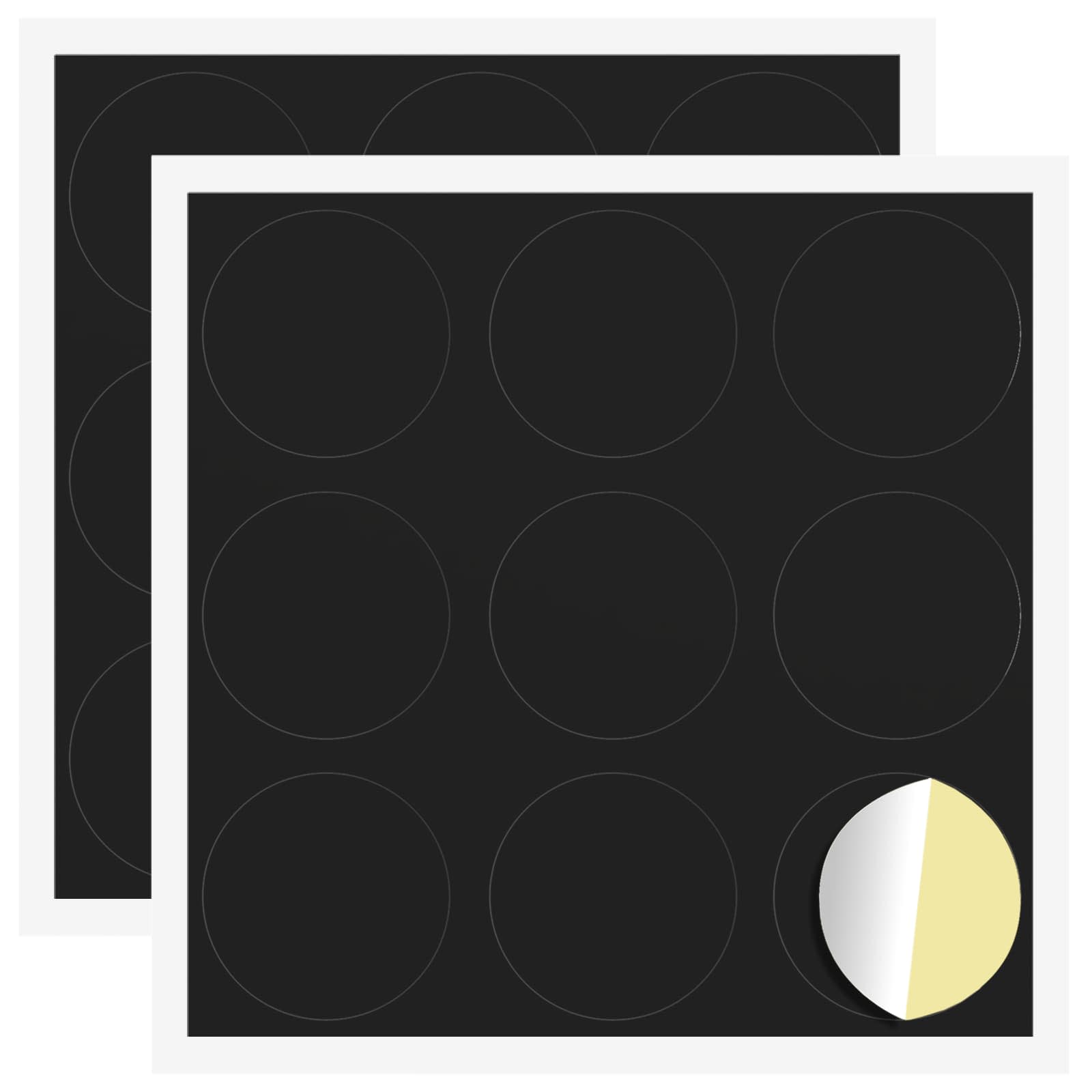 Vidaxx cache-vis autocollant 2 pcs noir ø 20 x 0,5 mm