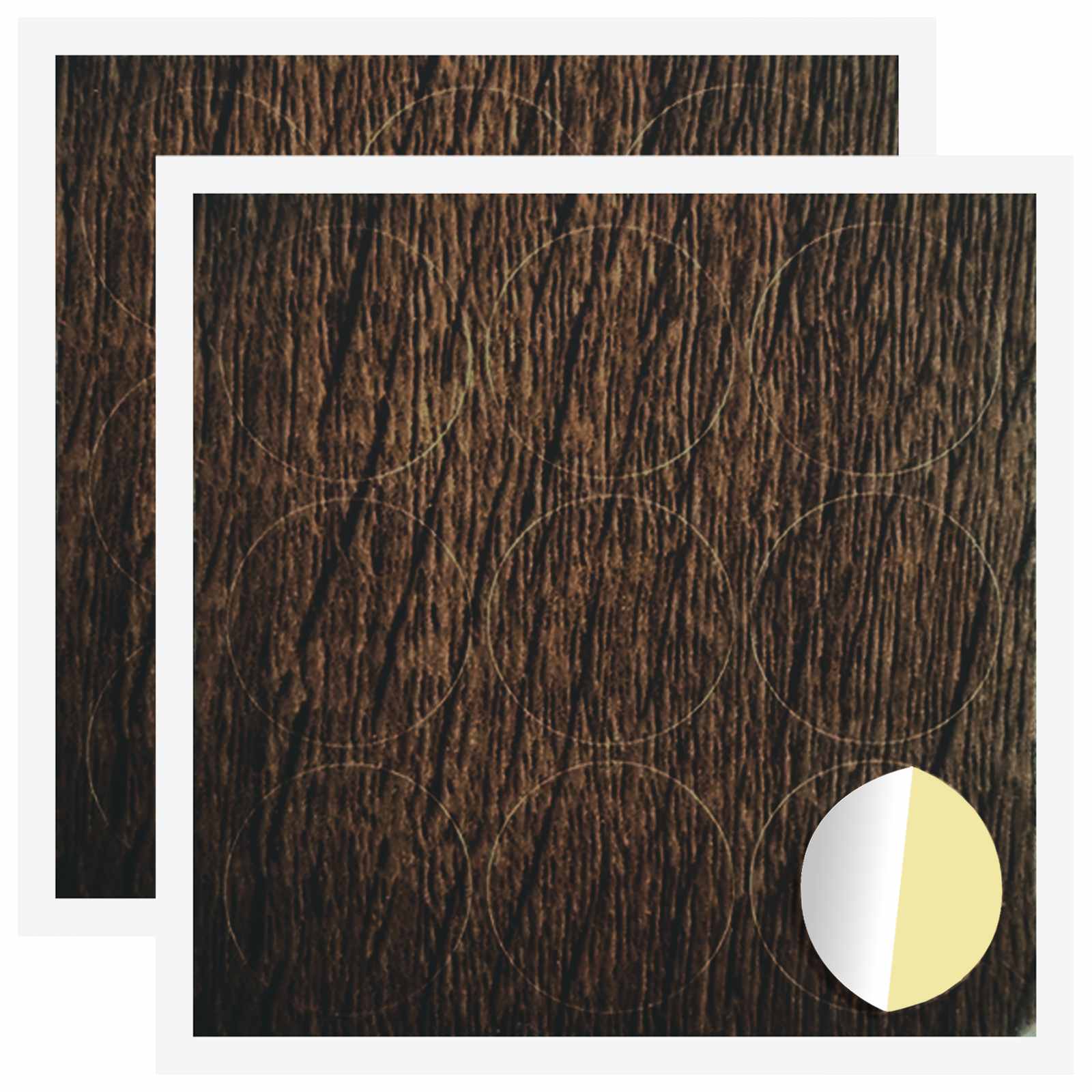 Vidaxx cache-vis autocollant 2 pcs chêne brun ø 20 x 0,5 mm