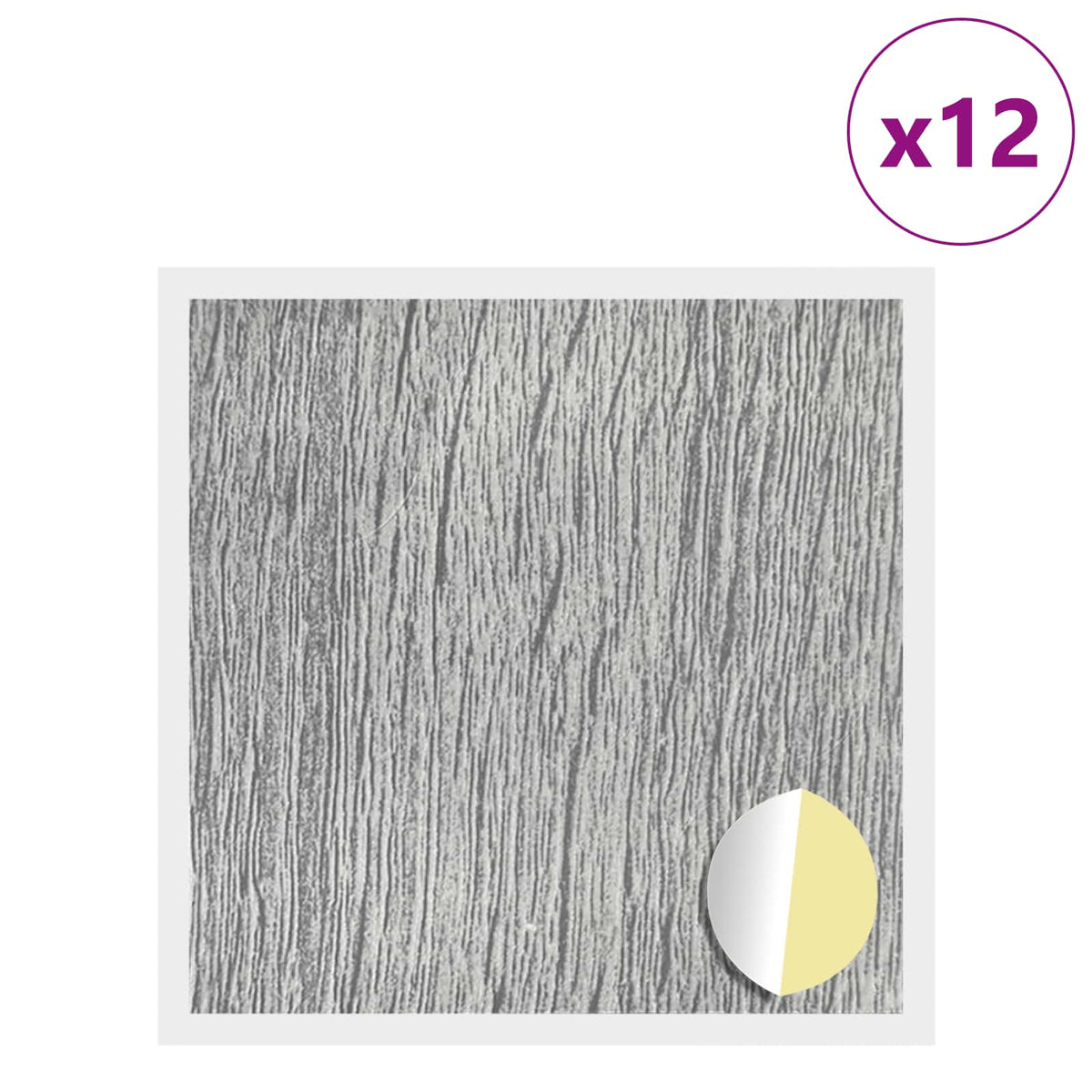 Vidaxx cache-vis autocollant 12 pcs gris sonoma ø 20 x 0,5 mm