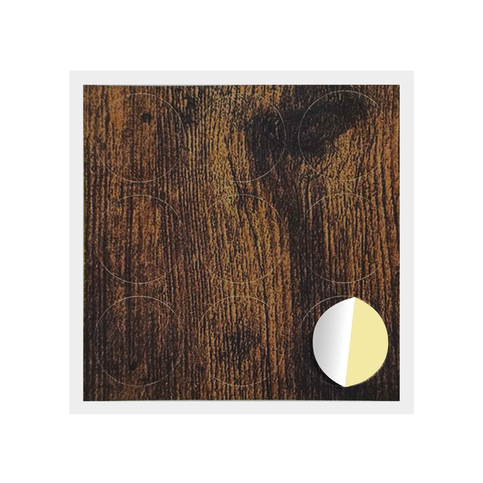 Vidaxx cache-vis autocollant 12 pcs chêne fumé ø 20 x 0,5 mm