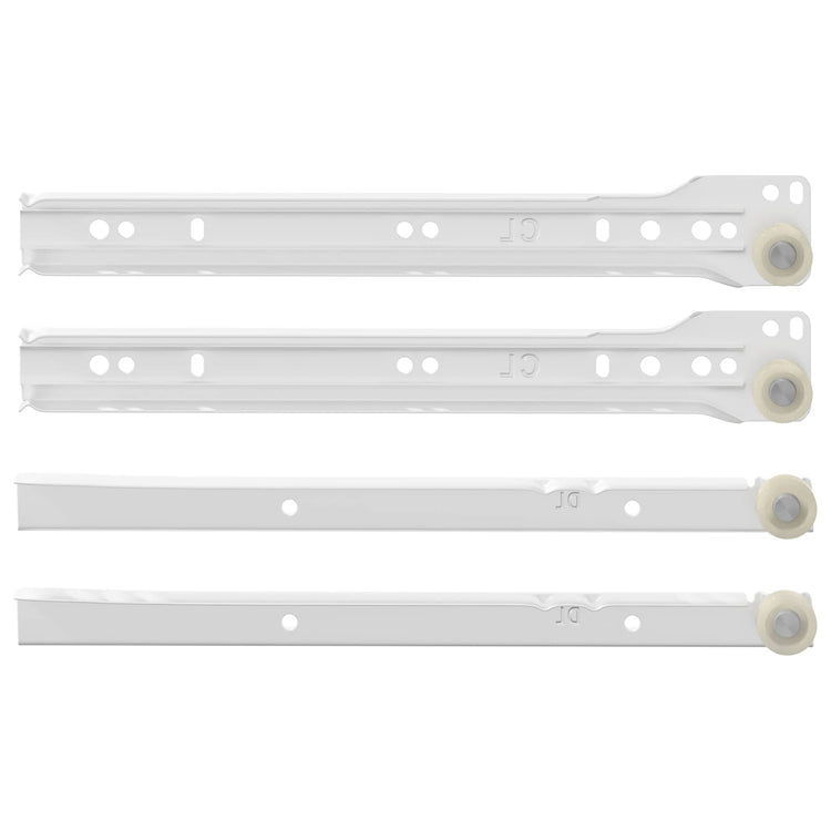 Vidaxx guide de tiroir 2 pcs blanc 250 mm acier