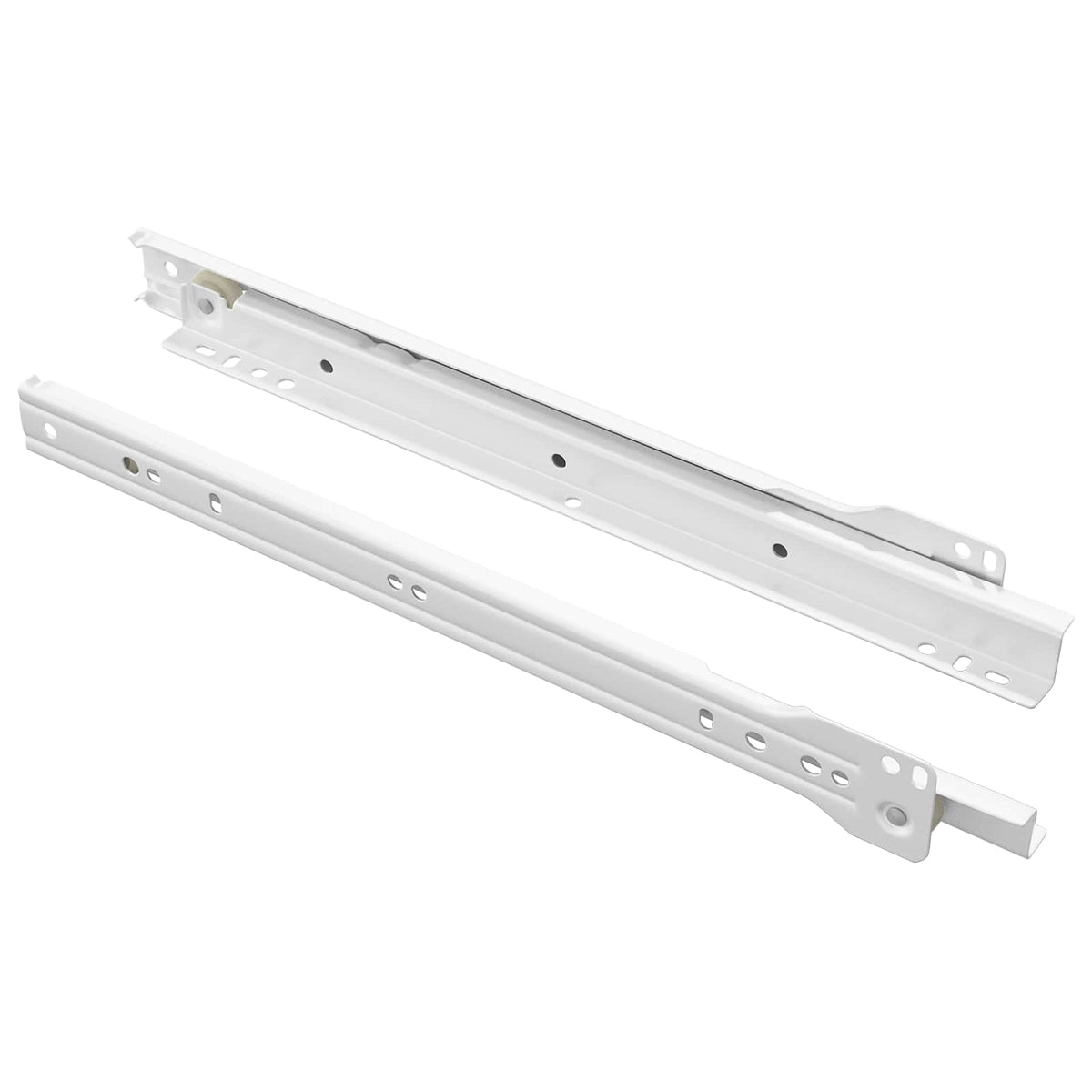 Vidaxx guide de tiroir 2 pcs blanc 300 mm acier
