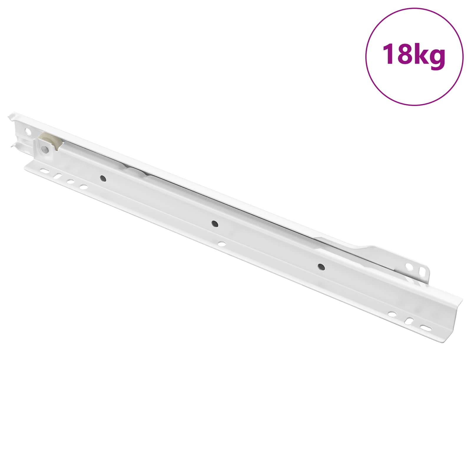 Vidaxx guide de tiroir 73 pcs acier blanc