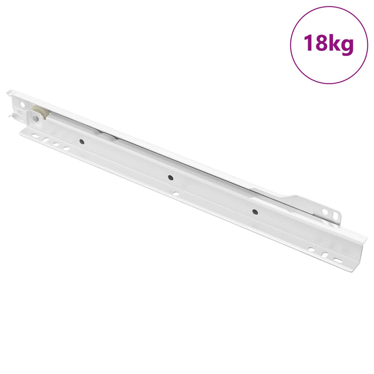 Vidaxx guide de tiroir 73 pcs acier blanc