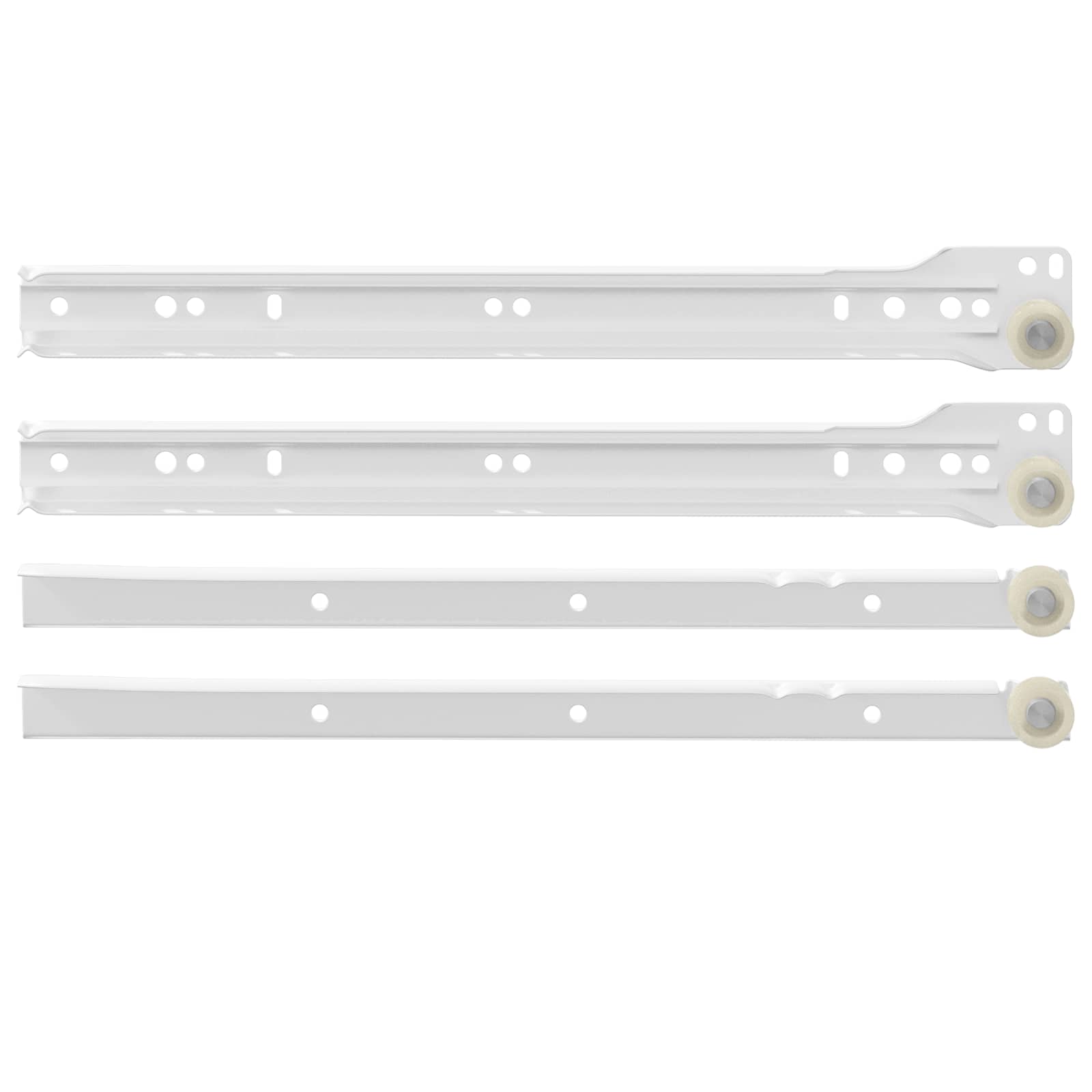 Vidaxx guide de tiroir 73 pcs acier blanc
