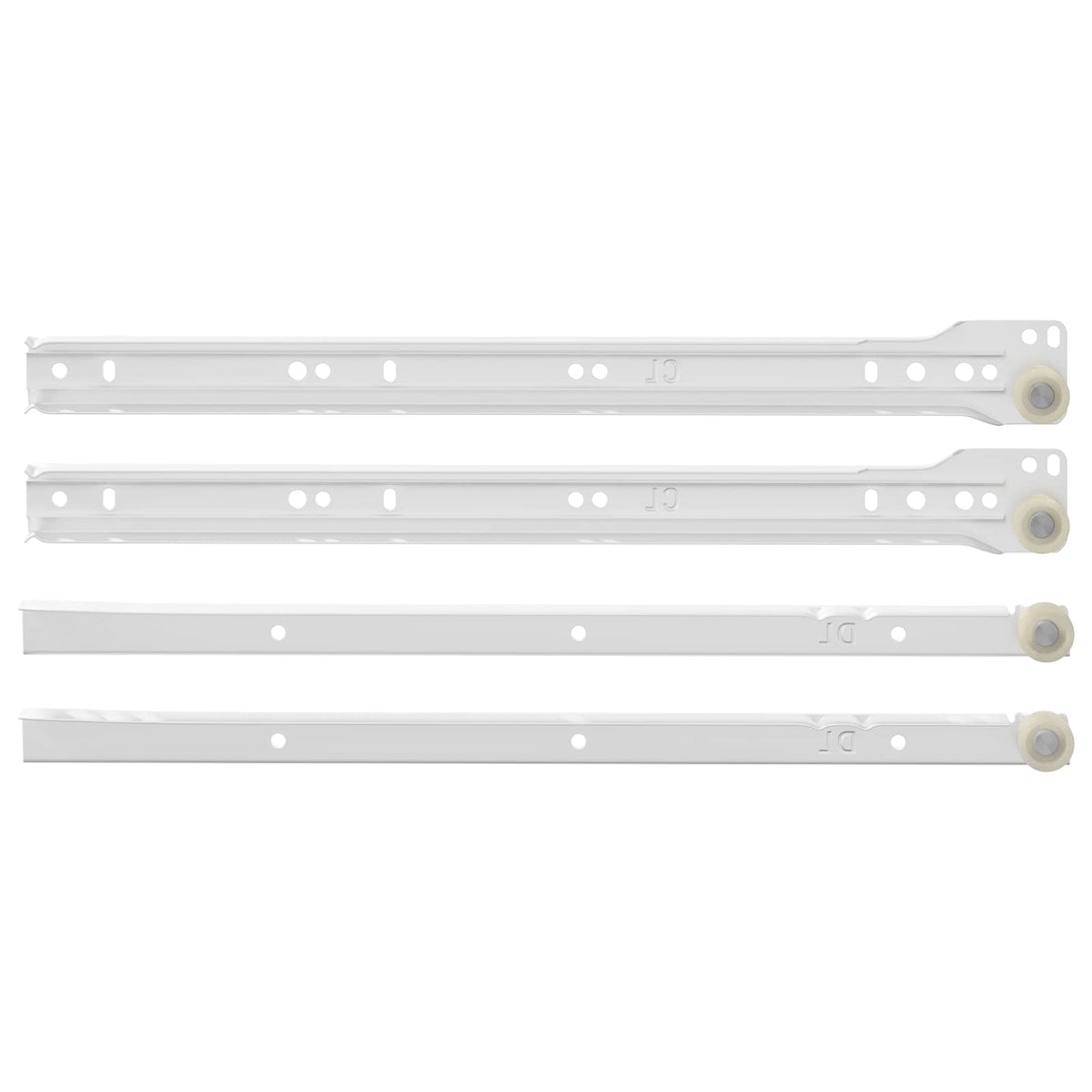 Vidaxx guide de tiroir 12 pcs blanc 350 mm acier