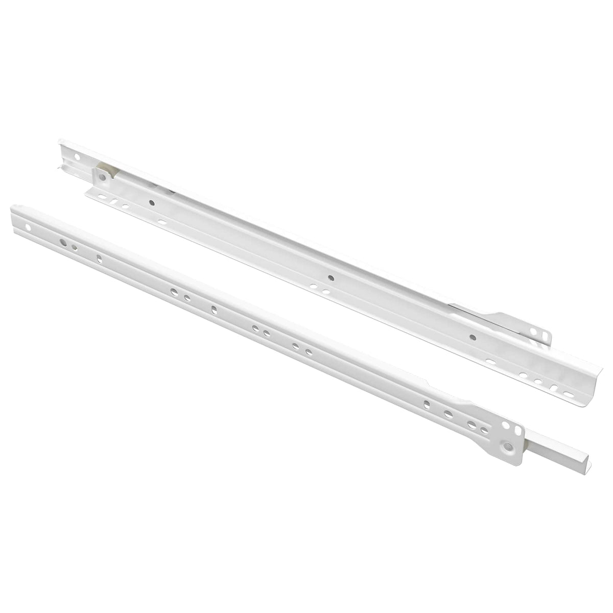 Vidaxx guide de tiroir 2 pcs blanc 400 mm acier