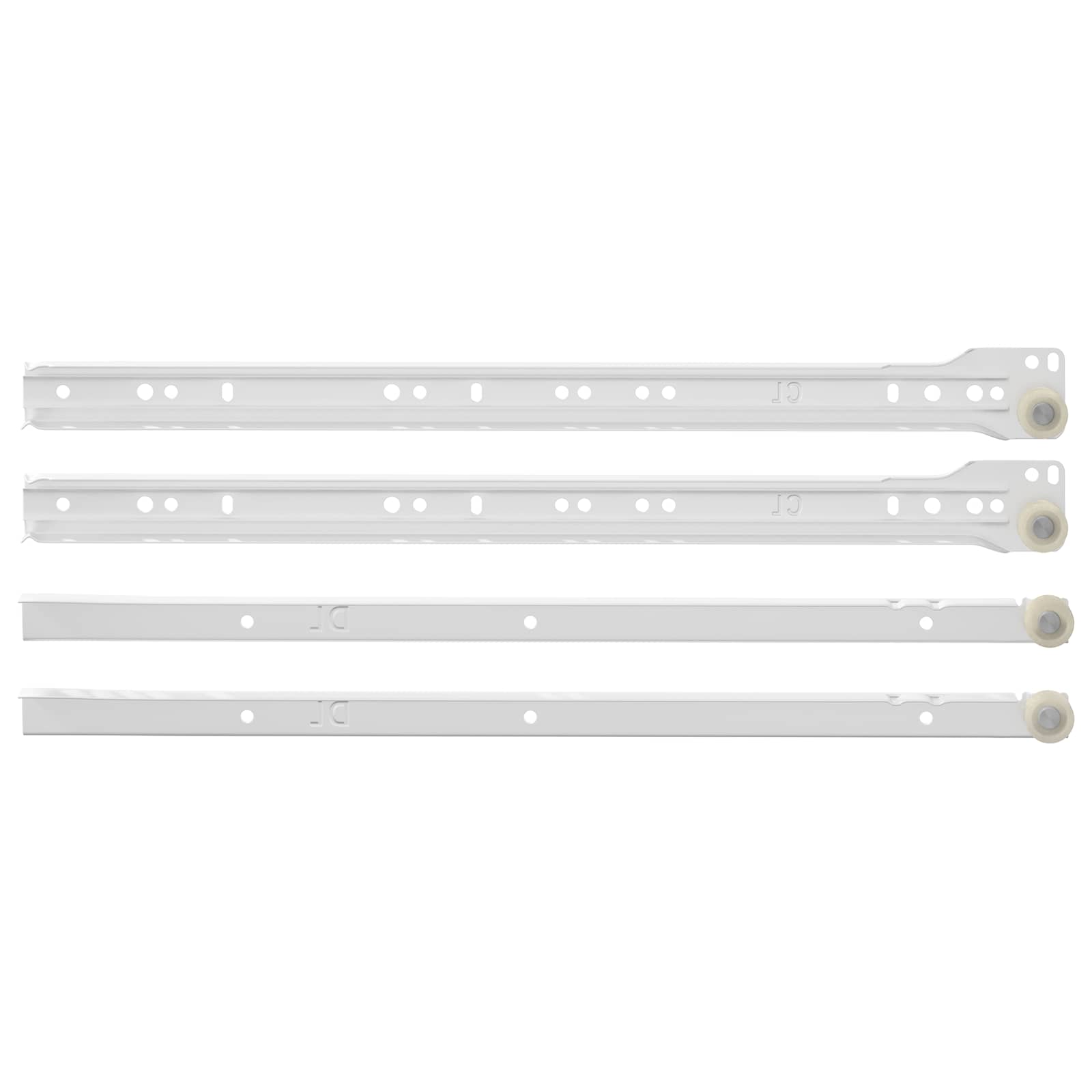 Vidaxx guide de tiroir 12 pcs blanc 400 mm acier