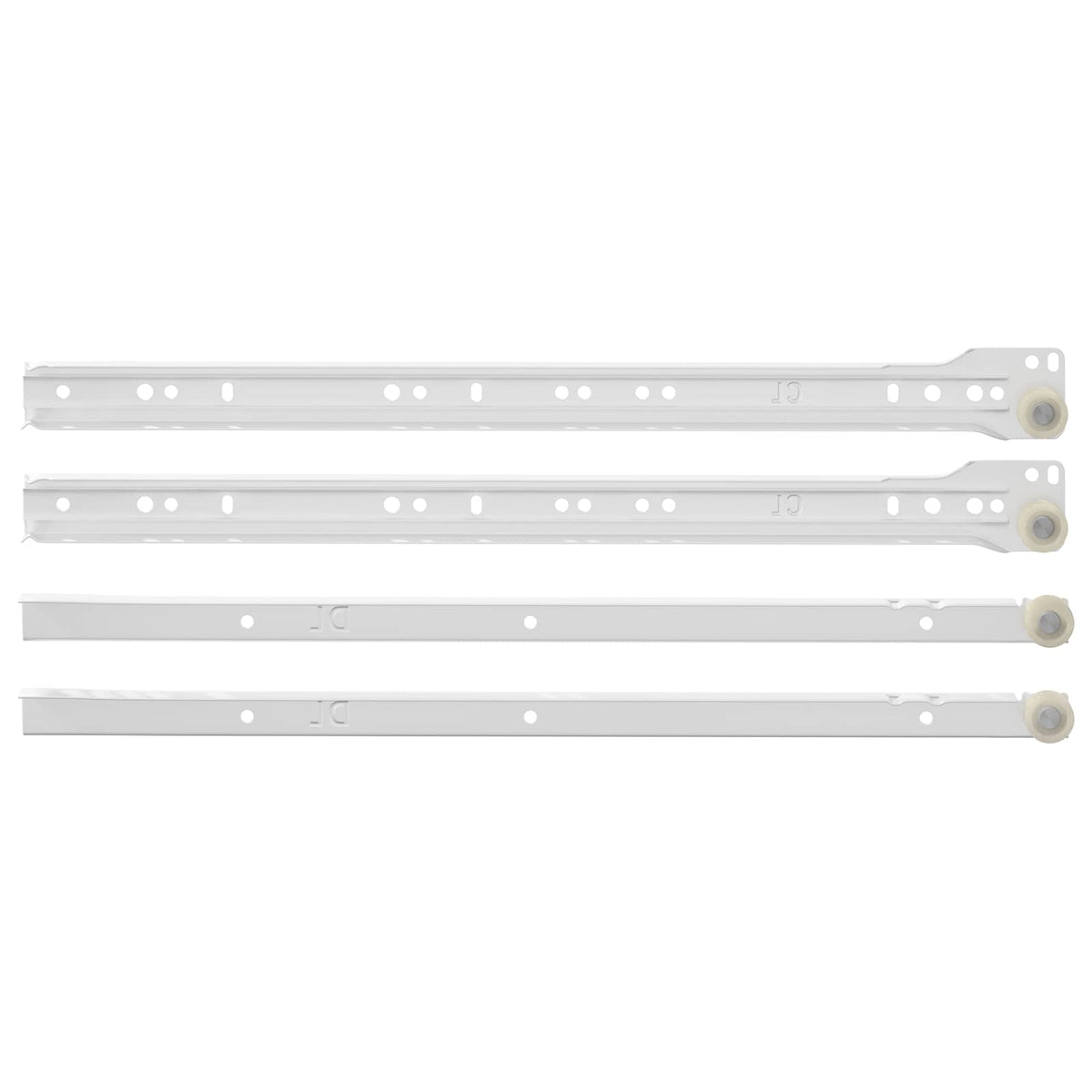 VidaXL guide de tiroir 55 pcs acier blanc