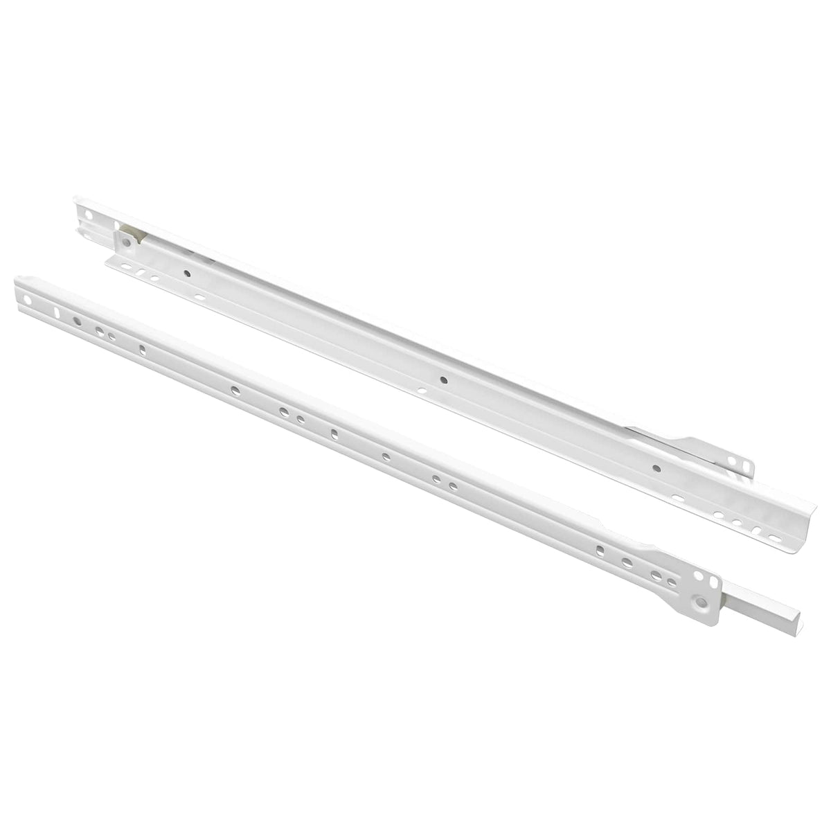 Vidaxx guide de tiroir 2 pcs blanc 450 mm acier