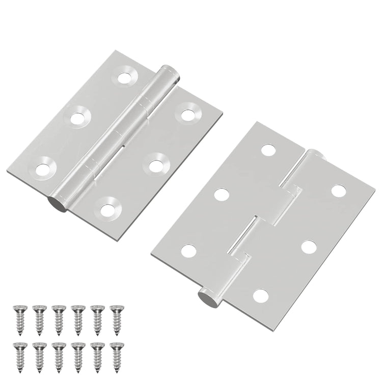 Vidaxx charnière 2 pcs argent 50 x 38 x 1,3 mm acier