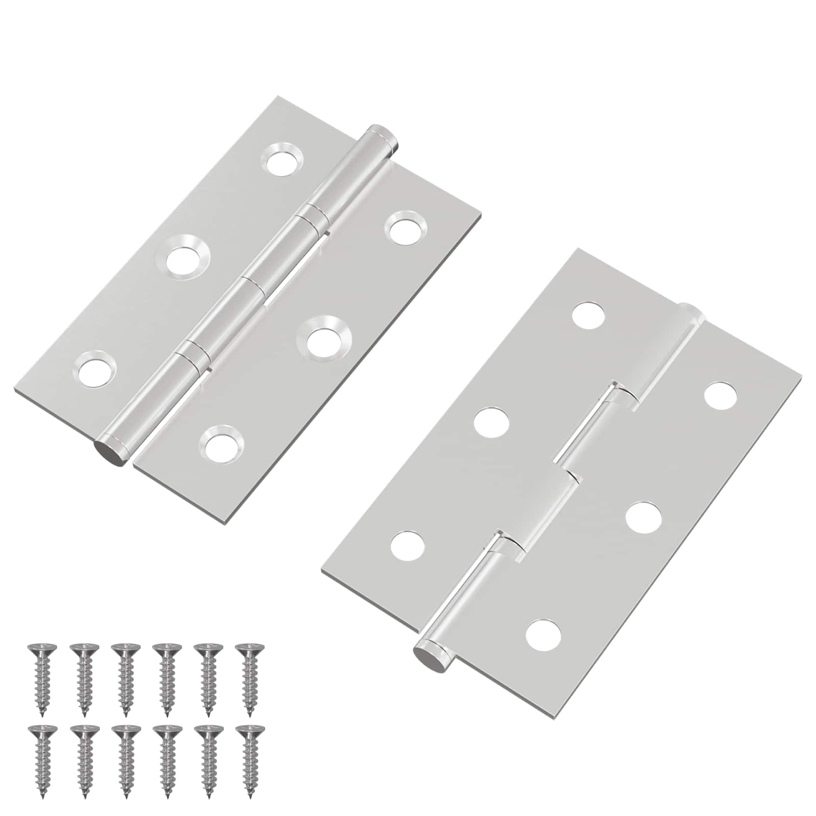 Vidaxl charnière unie 2 pcs argent 58 x 35 x 1 mm acier