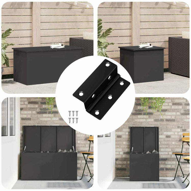 Vidaxx charnière 12 pcs noir 38 x 17 x 60 mm fer