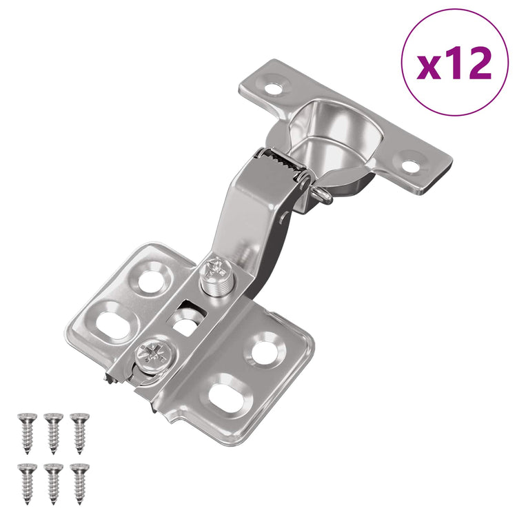 Vidaxx charnière 12 pcs nickel 85 x 52,5 x 9,5 mm fer