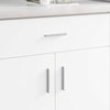 Vidaxl poignée unie 2 pcs argent 105,7 x 7,4 x 15,5 mm aluminium