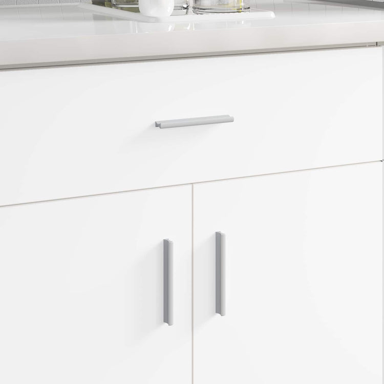 Vidaxl poignée unie 828 pcs argent 105,7 x 7,4 x 15,5 mm aluminium