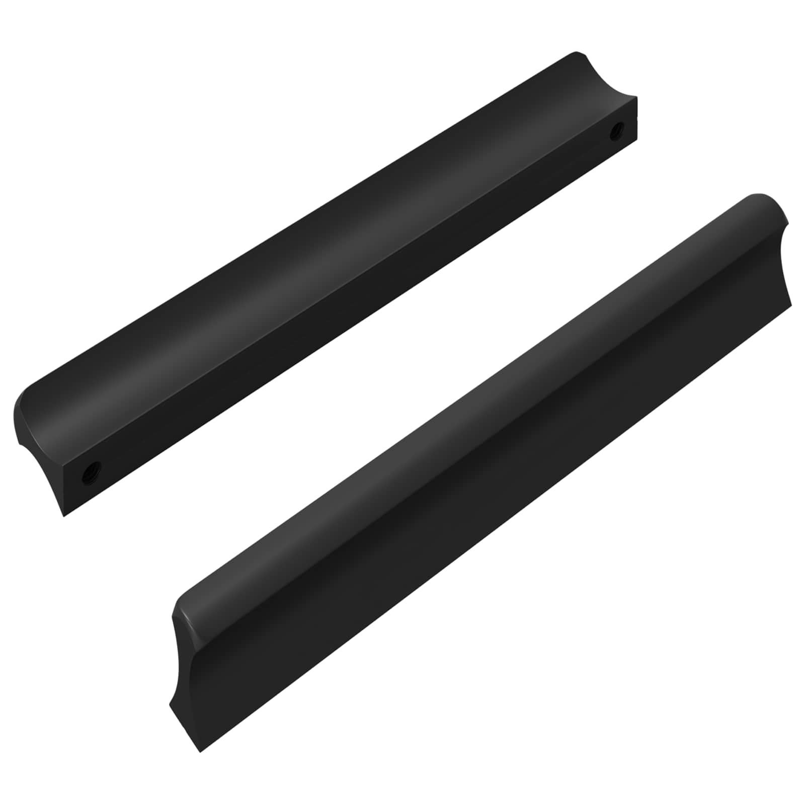 VidaXL poignée 2 pcs noir 106 x 7,4 x 15,5 mm aluminium
