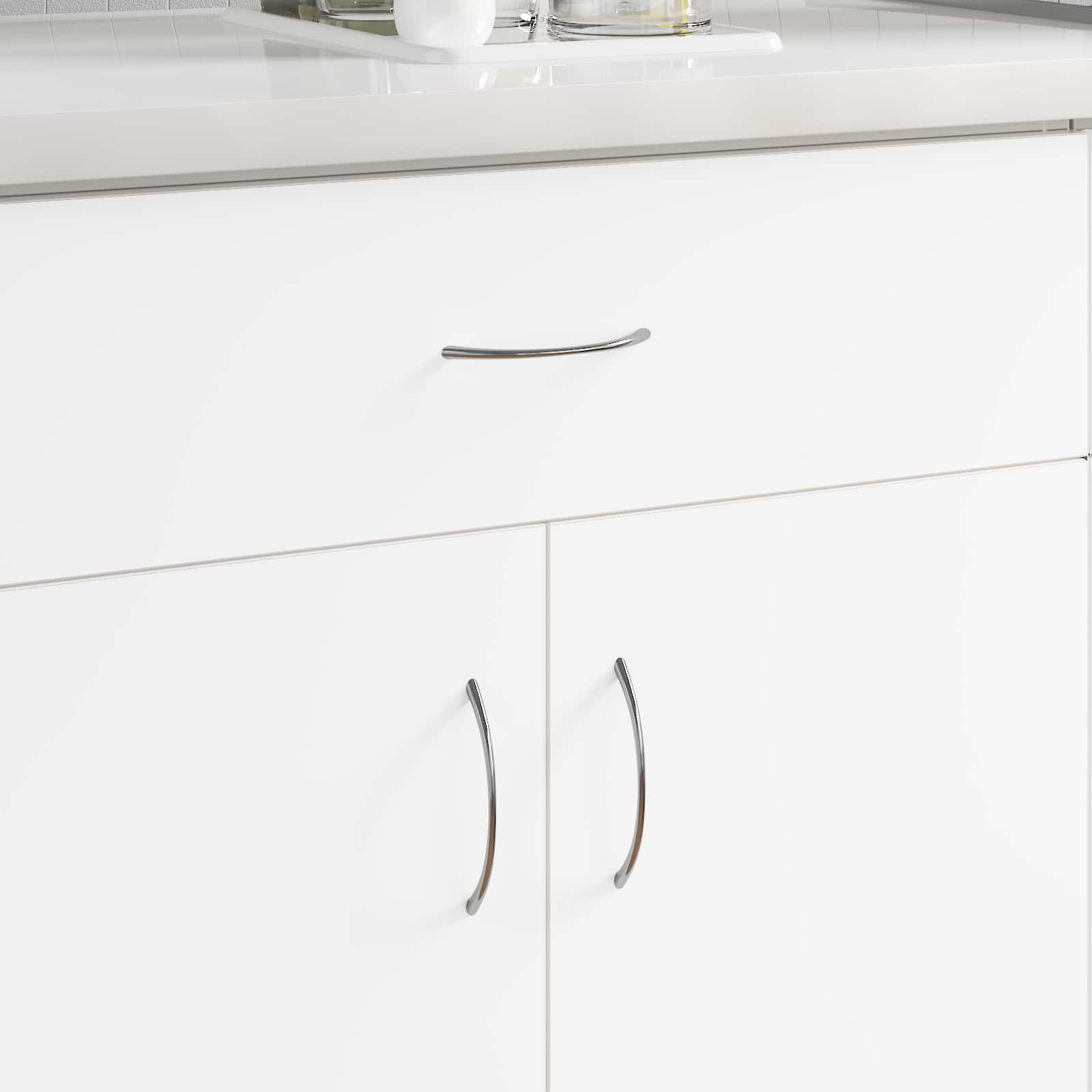 VidaXL poignée 2 pcs argent 107 x 3,6 x 23 mm acier inoxydable