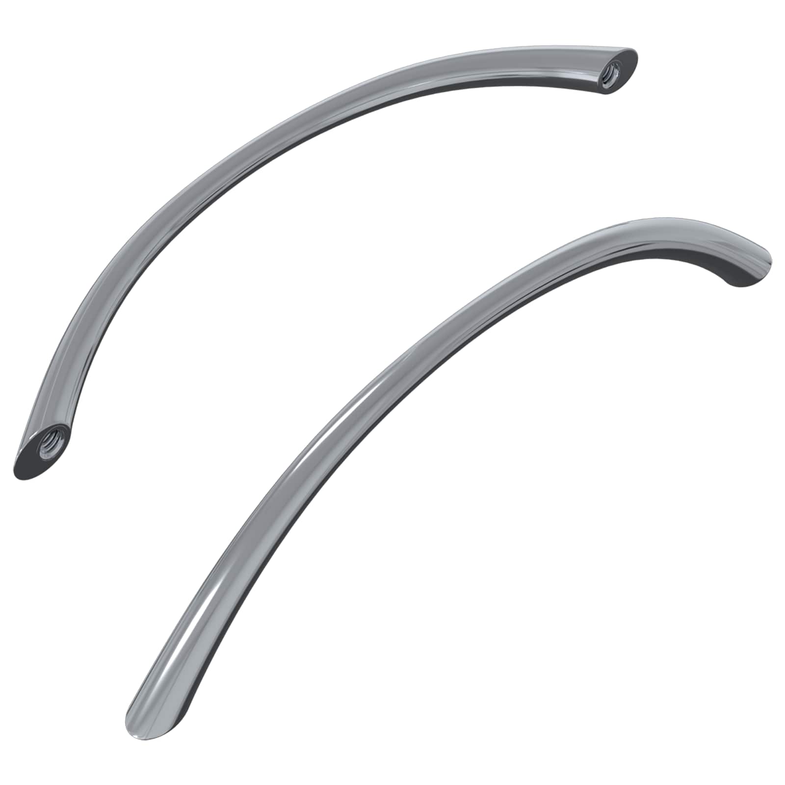 VidaXL poignée 2 pcs argent 107 x 3,6 x 23 mm acier inoxydable