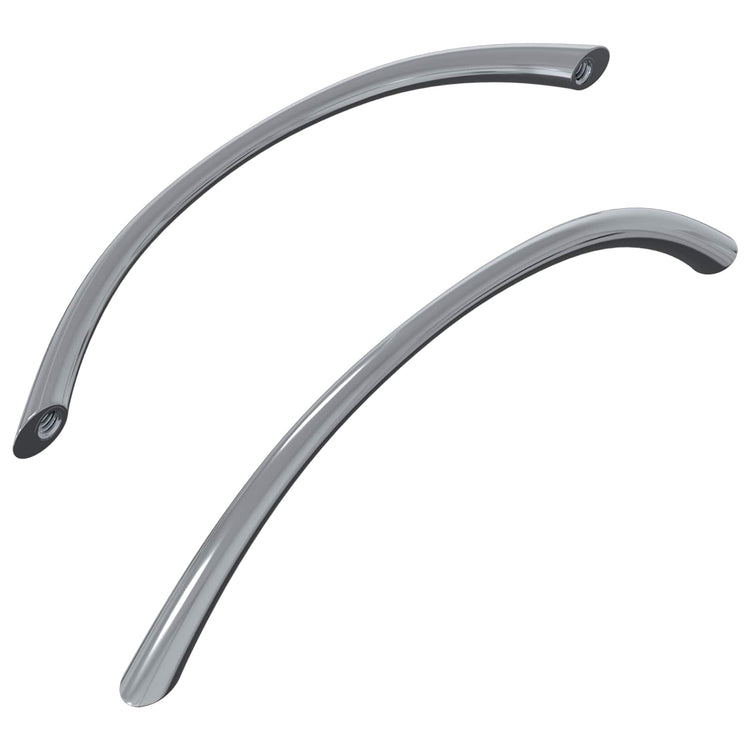 VidaXL poignée 2 pcs argent 107 x 3,6 x 23 mm acier inoxydable