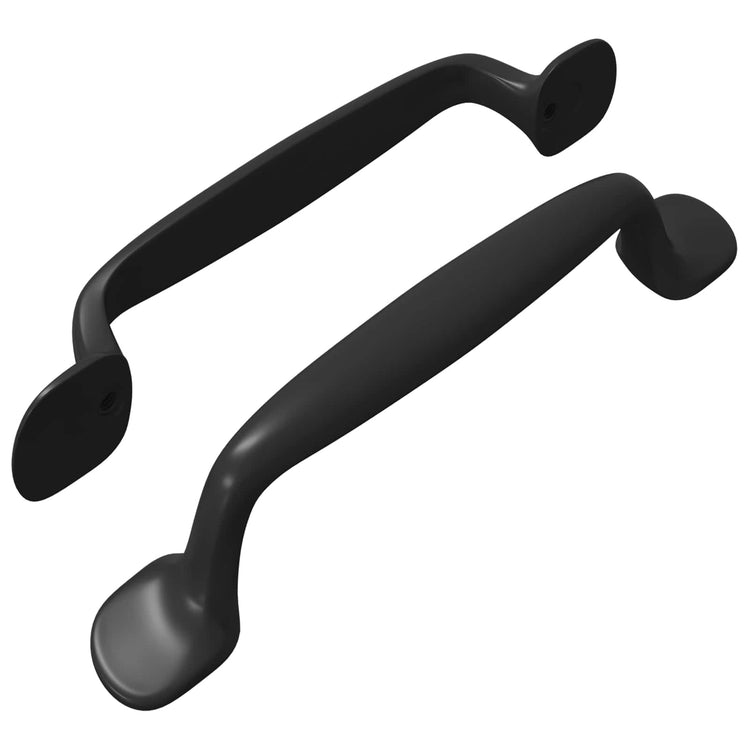 Vidaxxl poignée de meuble 2 pcs noir 130 x 19,4 x 22,3 mm aluminium