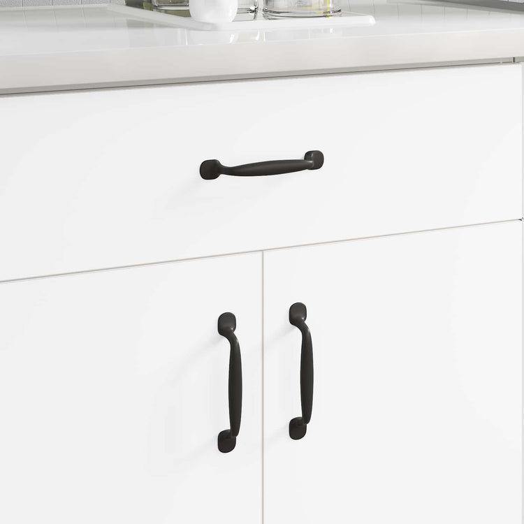 Vidaxxl poignée de meuble 12 pcs noir 130 x 19,4 x 22,3 mm aluminium