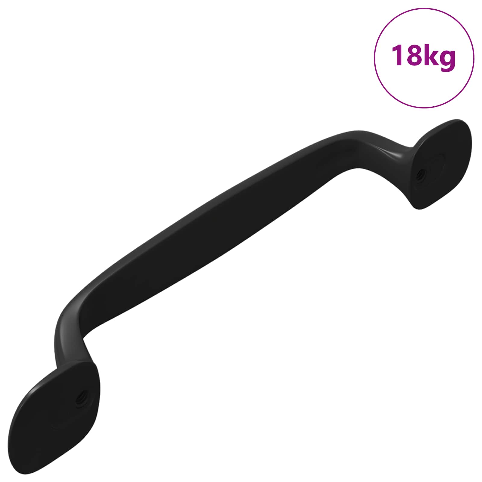 Vidaxxl poignée de meuble 250 pcs noir 130 x 19,4 x 22,3 mm aluminium