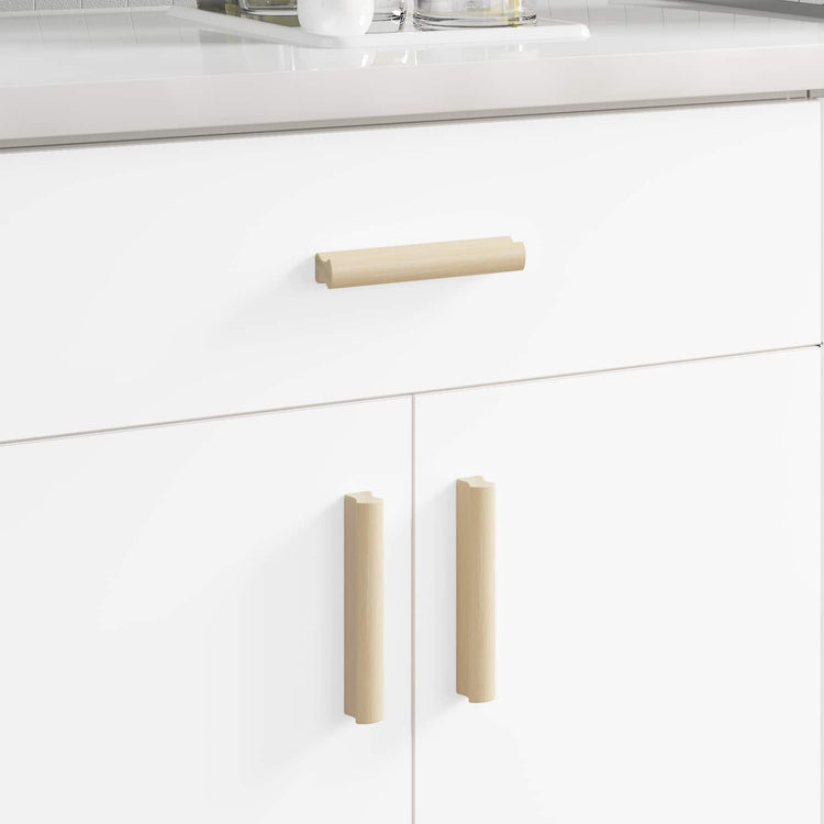 VidaXL manche rectangulaire 12 pcs couleur bois naturel
