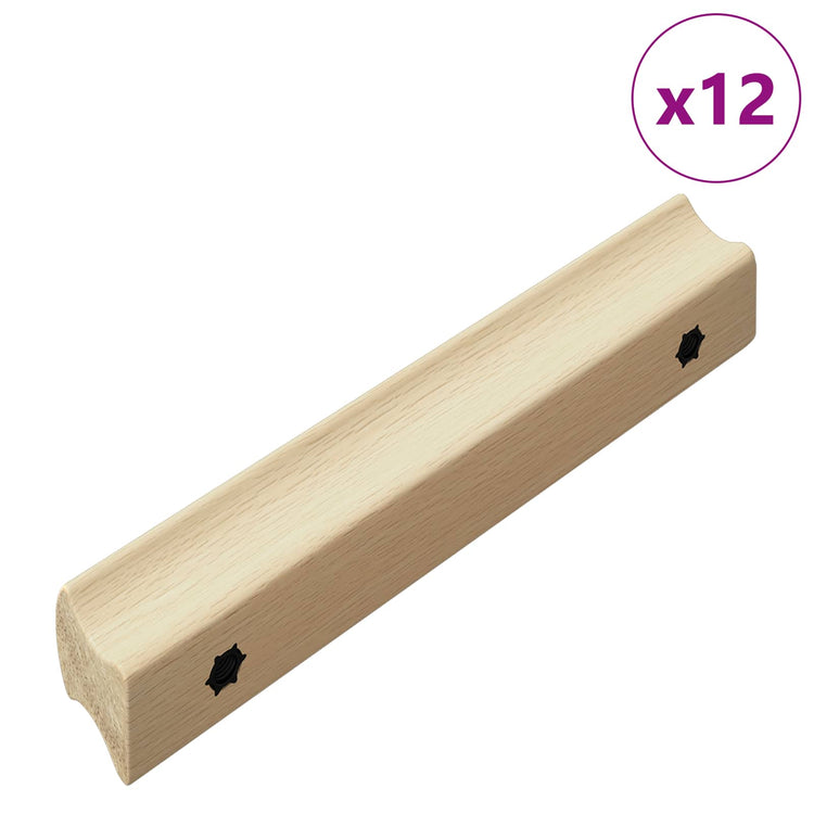 VidaXL manche rectangulaire 12 pcs couleur bois naturel