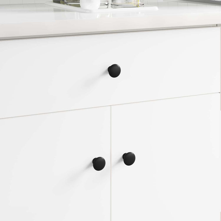 VidaXL poignée 2 pcs noir ø30 mm aluminium