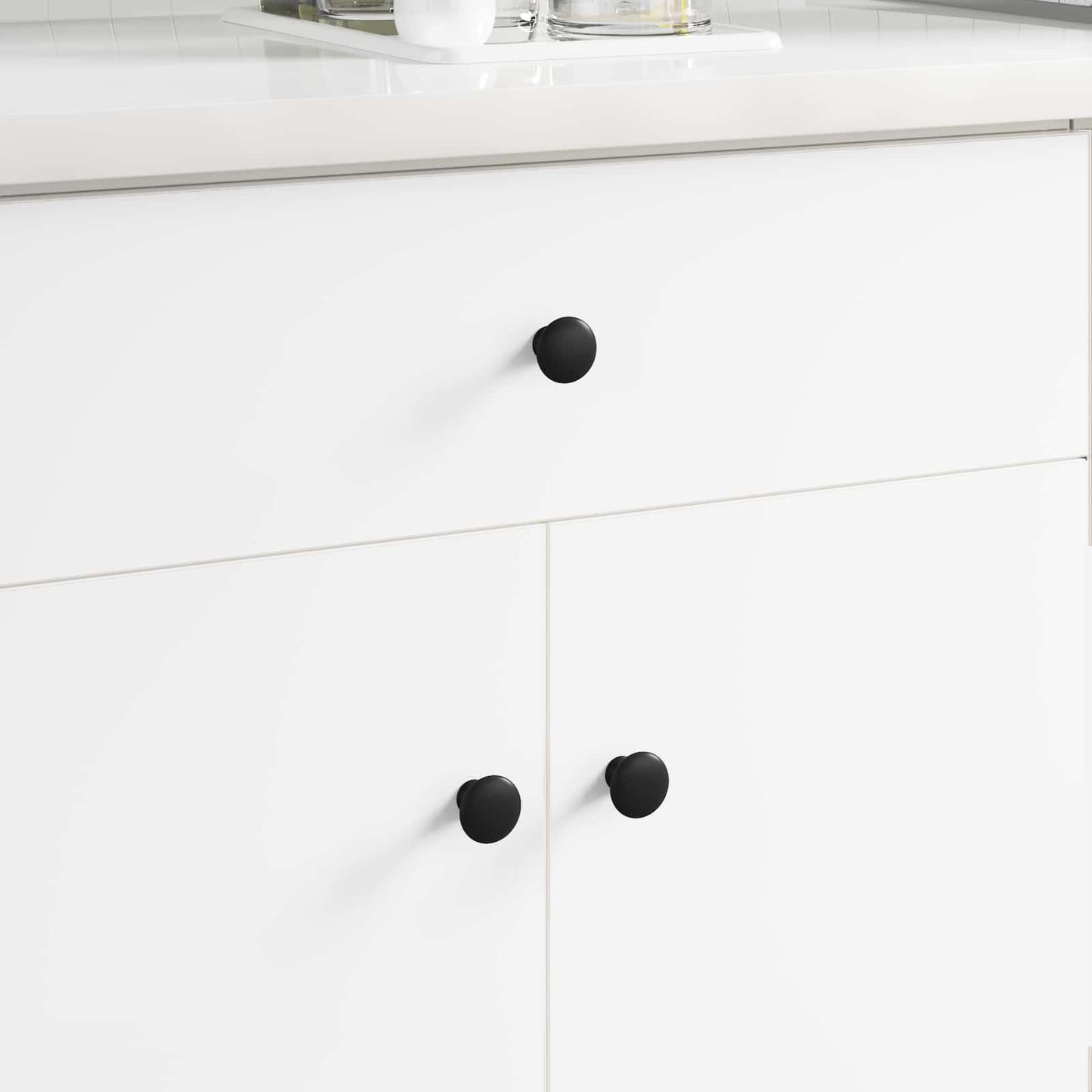 VidaXL poignée 1461 pcs noir ø30 mm aluminium