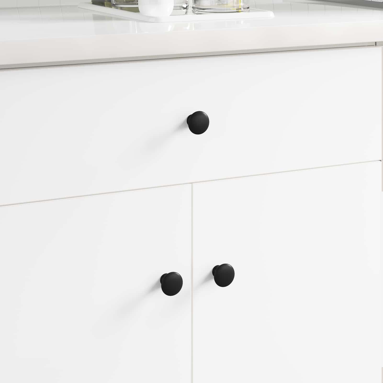 VidaXL poignée 1461 pcs noir ø30 mm aluminium