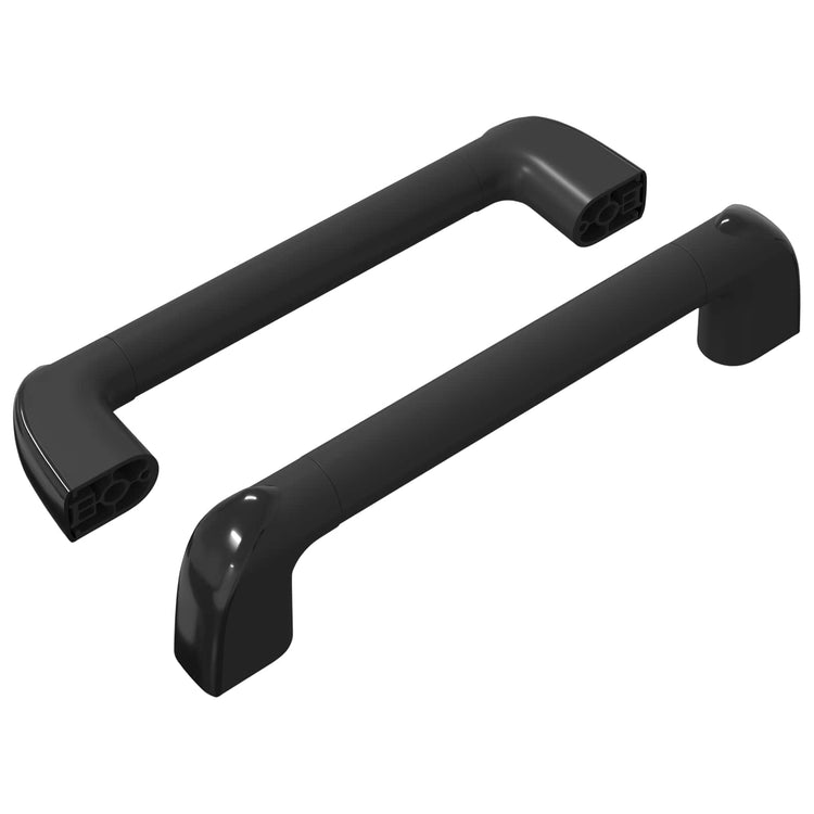 Vidaxx poignée unie 2 pcs noir 380 x 34 x 85 mm aluminium et pp
