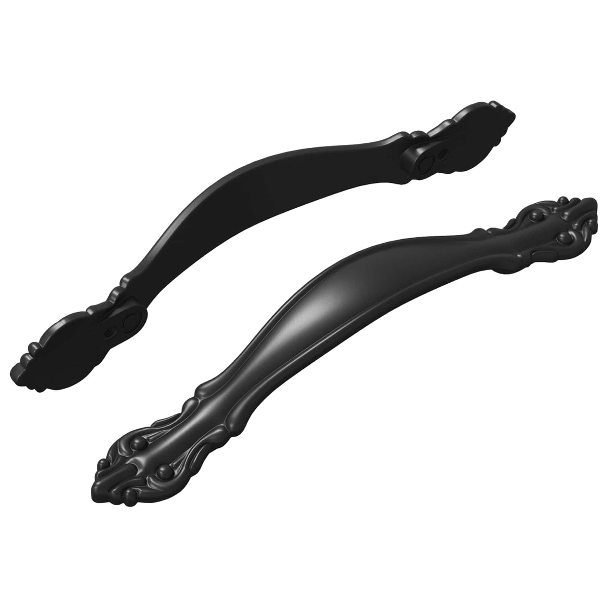 VidaXL poignée 2 pcs noir 143 x 19,2 x 20 mm alliage de zinc