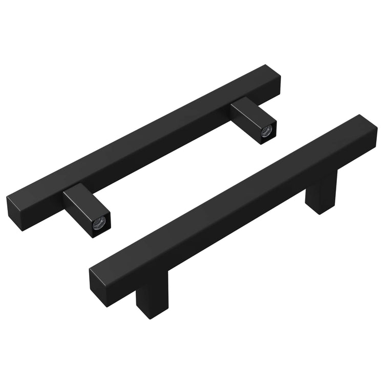 Vidaxxl poignée d'armoire 2 pcs noir 150 x 12,3 x 35,2 mm acier inoxydable