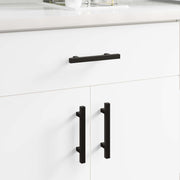 Vidaxxl poignée d'armoire 12 pcs noir 150 x 12,3 x 35,2 mm acier inoxydable - afbeelding 1