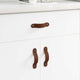 Vidaxxl poignées d'armoire 2 pcs marron 140 x 25 x 2,3 mm PU