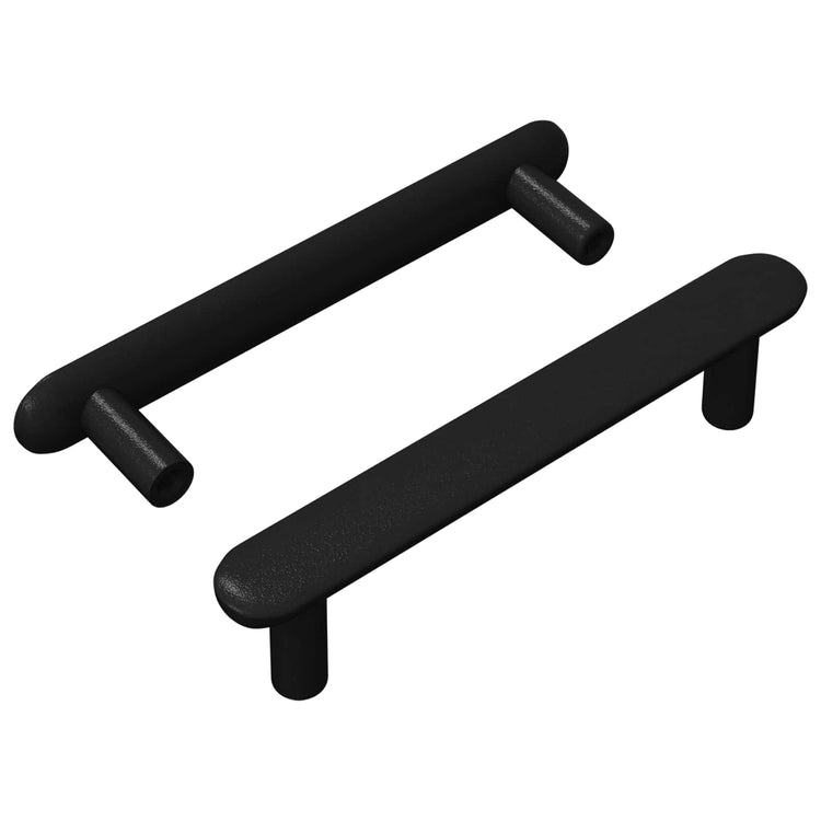 Vidaxxl poignée d'armoire 2 pcs noir 121 x 16,6 x 28,3 mm fer