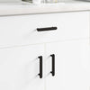 Vidaxxl poignée d'armoire 474 pcs noir 121 x 16,6 x 28,3 mm fer