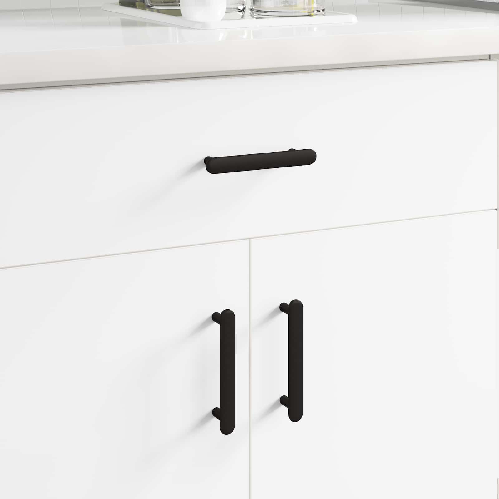 Vidaxxl poignée d'armoire 474 pcs noir 121 x 16,6 x 28,3 mm fer