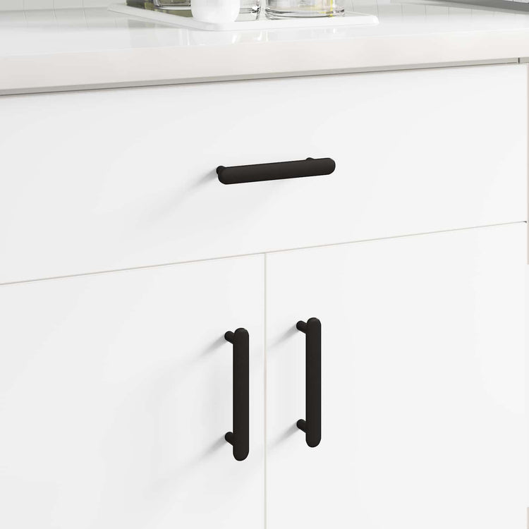 Vidaxxl poignée d'armoire 474 pcs noir 121 x 16,6 x 28,3 mm fer