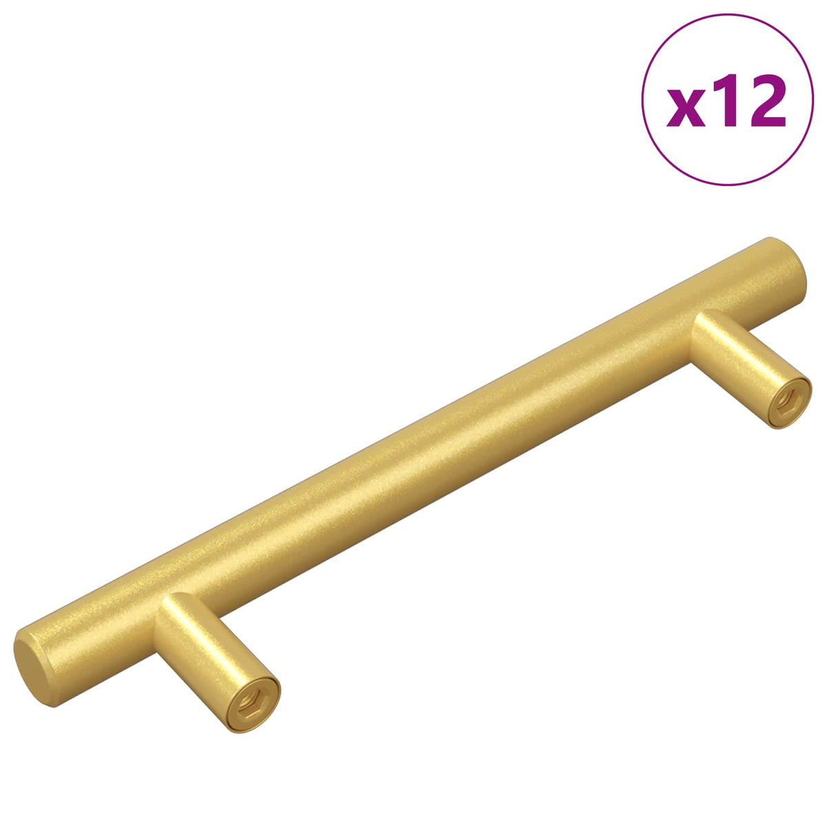 Vidaxxl poignée d'armoire 12 pcs or 150 mm acier inoxydable