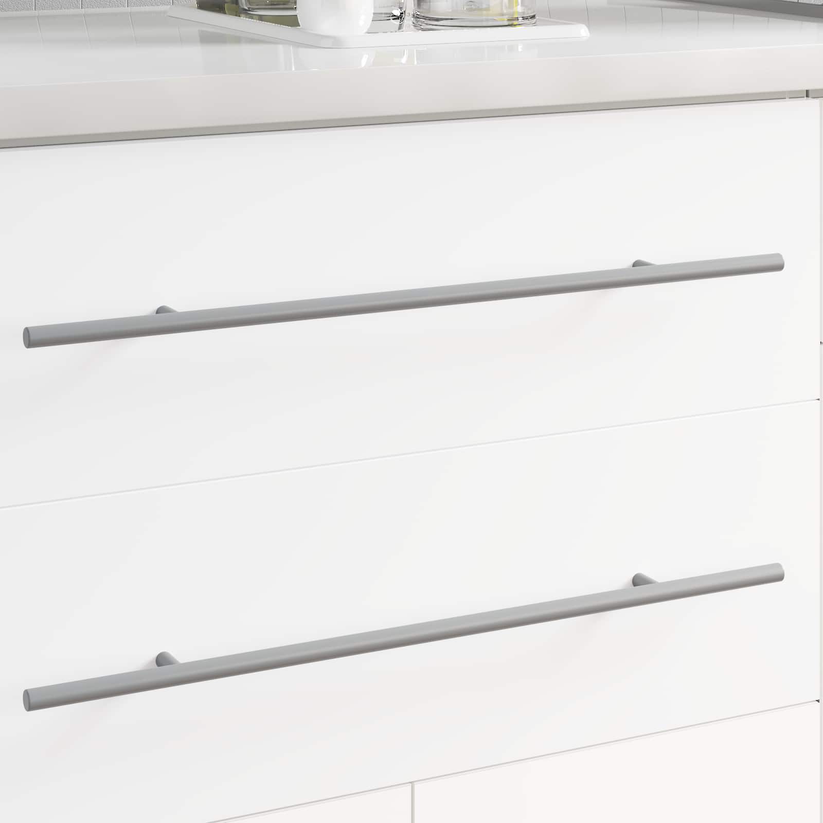 VidaXL poignée 12 pcs argent 500 mm acier
