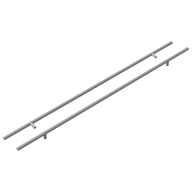 Vidaxxl poignée d'armoire 2 pcs argent 800 mm acier inoxydable