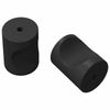 Vidaxxl boutons d'armoire 2 pcs noir m4 x 12 mm fer